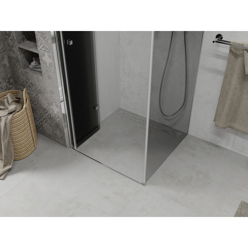 Mexen Lima folding shower cabin 90 x 90 cm, graphite, chrome - 856-090-090-01-40