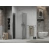 Mexen Lima folding shower enclosure 90 x 90 cm, graphite, chrome - 856-090-090-01-40