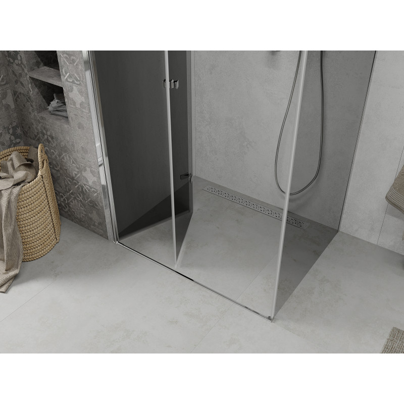 Mexen Lima folding shower cabin 90 x 100 cm, graphite, chrome - 856-090-100-01-40