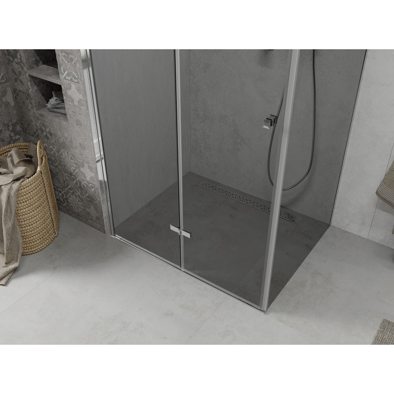 Mexen Lima foldable shower cabin 90 x 110 cm, graphite, chrome - 856-090-110-01-40