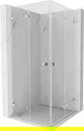 Mexen Lunar-F Duo 70 x 70 cm Folding Shower Enclosure, Transparent, Chrome - 836-070L-070P-01-00