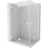 Mexen Lunar-F Duo folding shower enclosure 80 x 70 cm, transparent, white - 836-080L-070P-20-00