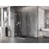 Mexen Lunar-F Duo Folding Shower Enclosure 90 x 90 cm, Transparent, White - 836-090L-090P-20-00