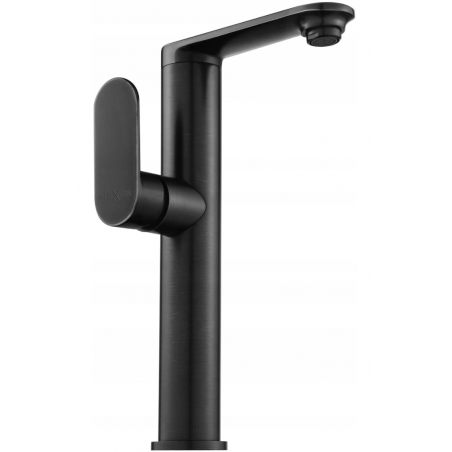 Mexen Milo high washbasin faucet with side handle, black - 71315-70