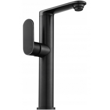 Mexen Milo high washbasin tap with side handle, black - 71315-70