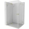 Mexen Lunar-F Duo folding shower enclosure 80 x 70 cm, transparent, gold - 836-080L-070P-50-00