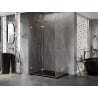 Mexen Lunar-F Duo folding shower enclosure 80 x 70 cm, transparent, gold - 836-080L-070P-50-00