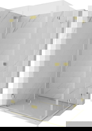 Mexen Lunar-F Duo folding shower enclosure 85 x 75 cm, transparent, gold - 836-085L-075P-50-00