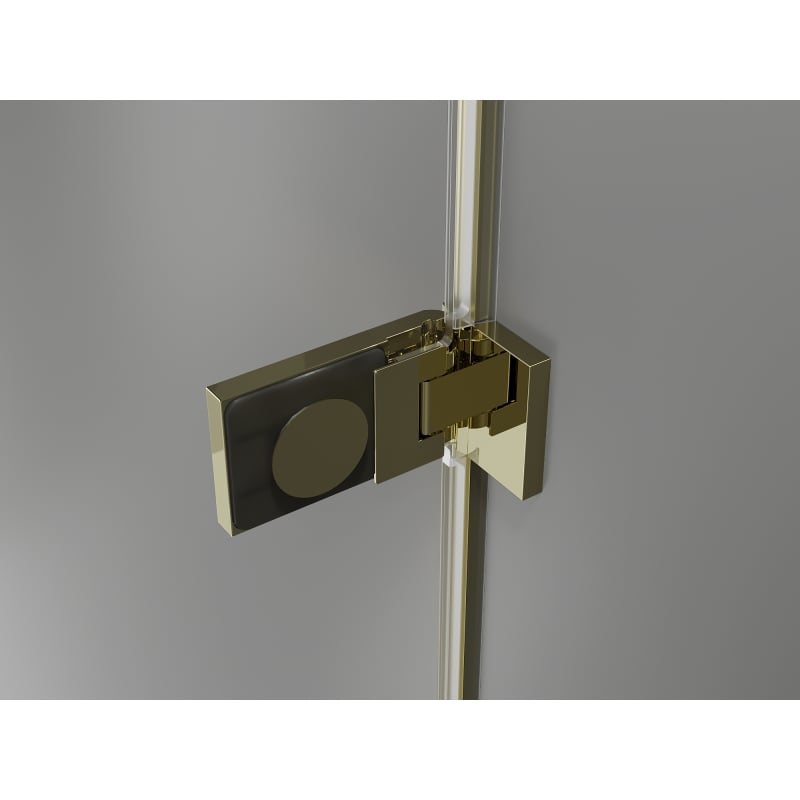 Mexen Lunar-F Duo folding shower cabin 100 x 75 cm, transparent, gold - 836-100L-075P-50-00