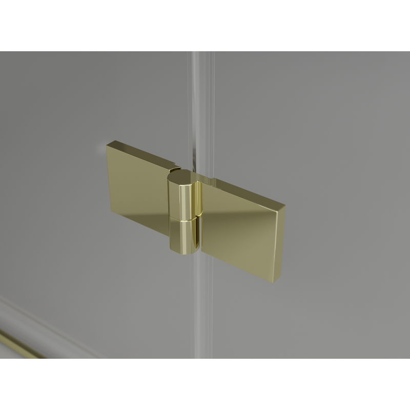 Mexen Lunar-F Duo foldable shower enclosure 100 x 85 cm, transparent, gold - 836-100L-085P-50-00