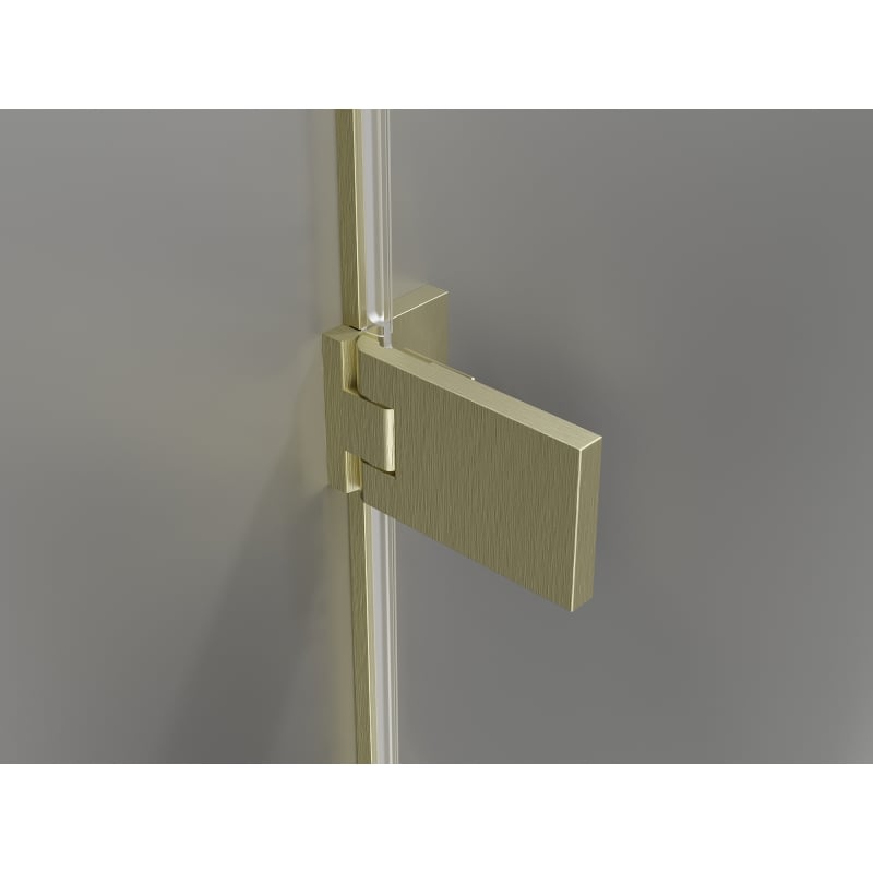 Mexen Lunar-F Duo folding shower cabin 80 x 70 cm, transparent, brushed gold - 836-080L-070P-55-00