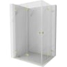 Mexen Lunar-F Duo folding shower cabin 80 x 70 cm, transparent, brushed gold - 836-080L-070P-55-00