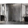 Mexen Lunar-F Duo folding shower cabin 80 x 70 cm, transparent, brushed gold - 836-080L-070P-55-00
