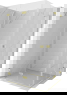 Mexen Lunar-F Duo folding shower enclosure 90 x 85 cm, transparent, brushed gold - 836-090L-085P-55-00