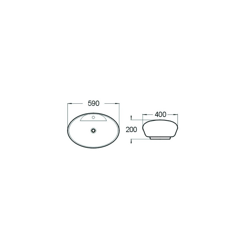 Mexen Kiara vessel sink 59 x 40 cm, white - 21645900