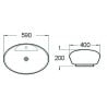 Mexen Kiara vessel sink 59 x 40 cm, white - 21645900