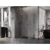 Mexen Lunar-F Duo folding shower cabin 85 x 80 cm, transparent, pink gold - 836-085L-080P-60-00