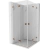 Mexen Lunar-F Duo folding shower cabin 85 x 85 cm, transparent, rose gold - 836-085L-085P-60-00