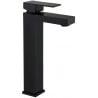 Mexen Cube tall bathroom sink tap, black - 72910-70