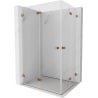 Mexen Lunar-F Duo folding shower cabin 100 x 80 cm, transparent, rose gold - 836-100L-080P-60-00