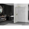 Mexen Kioto Walk-in Shower Wall 100 x 200 cm, Transparent 8 mm, Gold - 800-100-101-50-00