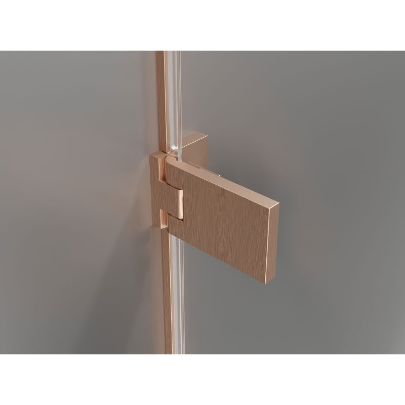 Mexen Lunar-F Duo folding shower cabin 70 x 70 cm, transparent, brushed copper - 836-070L-070P-65-00