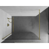 Mexen Kioto Walk-in Shower Screen 130 x 200 cm, Transparent 8 mm, Gold - 800-130-101-50-00
