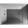 Mexen Kioto shower screen 50 x 200 cm, Transparent 8 mm, Rose gold - 800-050-101-60-00