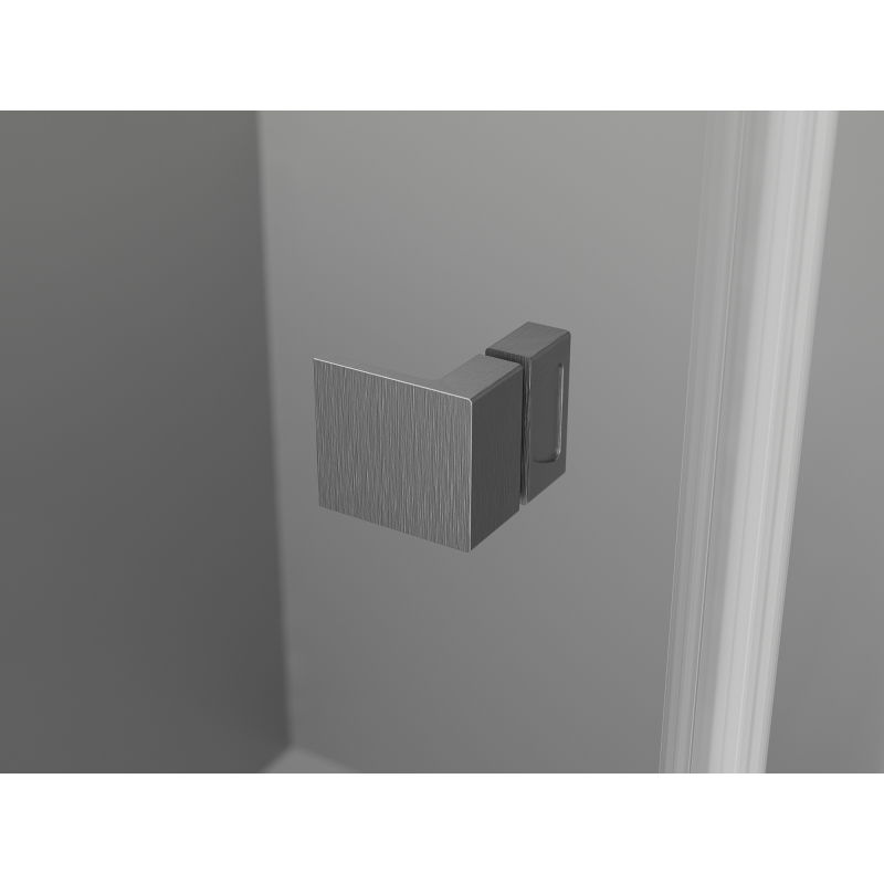 Mexen Lunar-F Duo Foldable Shower Enclosure 90 x 70 cm, Transparent, Brushed Gun Gray - 836-090L-070P-66-00