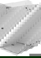 Mexen Lunar-F Duo Foldable Shower Enclosure 90 x 70 cm, Transparent, Brushed Gun Gray - 836-090L-070P-66-00