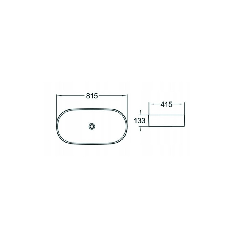 Mexen Suzana countertop sink 81 x 41 cm, white - 21698100