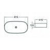 Mexen Suzana countertop sink 81 x 41 cm, white - 21698100