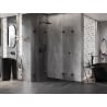 Mexen Lunar-F Duo folding shower cabin 100 x 70 cm, transparent, black - 836-100L-070P-70-00