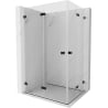 Mexen Lunar-F Duo folding shower cabin 100 x 75 cm, transparent, black - 836-100L-075P-70-00