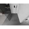 Mexen Kioto Walk-in Shower Wall 70 x 200 cm, Transparent 8 mm, Black - 800-070-101-70-00