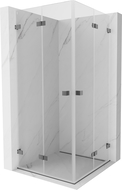 Mexen Lunar-F Duo foldable shower enclosure 70 x 70 cm, transparent, gun metal - 836-070L-070P-95-00