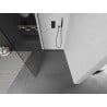 Mexen Kioto shower screen 100 x 200 cm, Transparent 8 mm, Black - 800-100-101-70-00
