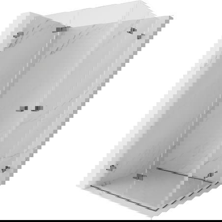 Mexen Lunar-F Duo Foldable Shower Cabin 90 x 75 cm, Transparent, Gun Metal - 836-090L-075P-95-00