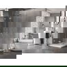 Mexen Lunar-F Duo folding shower cabin 80 x 80 cm, transparent, brushed nickel - 836-080L-080P-97-00
