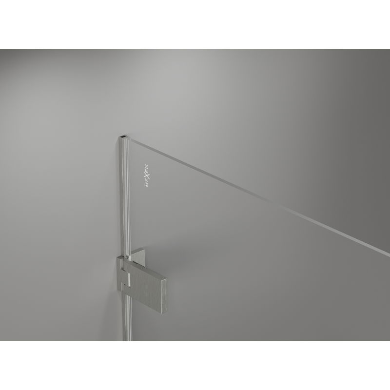 Mexen Lunar-F Duo folding shower cabin 85 x 70 cm, transparent, brushed nickel - 836-085L-070P-97-00