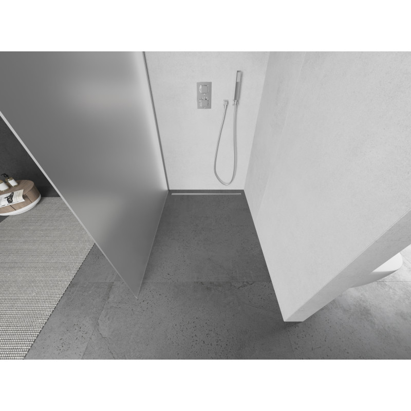Mexen Kioto Walk-in Shower Screen 110 x 200 cm, Frosted 8 mm, Chrome - 800-110-101-01-30
