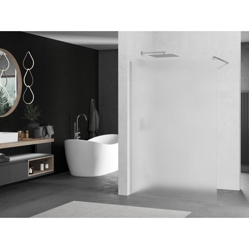 Mexen Kioto Walk-in Shower Wall 120 x 200 cm, Frosted 8 mm, Chrome - 800-120-101-01-30