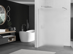 Mexen Kioto shower screen 120 x 200 cm, Frosted 8 mm, Chrome - 800-120-101-01-30