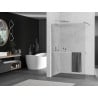 Mexen Kioto+ shower screen with a shelf and rail 110 x 200 cm, Transparent 8 mm, Chrome - 800-110-121-01-00