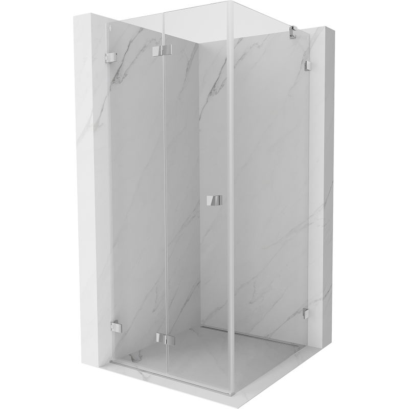 Mexen Lunar-F Folding Shower Enclosure Left 70 x 70 cm, Transparent, Chrome - 836-070-070-01-00-L