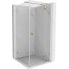 Mexen Lunar T right pivot shower cabin 110 x 110 cm, transparent, gold - 834T-110-110-50-00-P