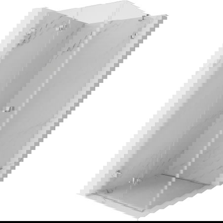 Mexen Lunar-F folding shower enclosure left 90 x 90 cm, transparent, chrome - 836-090-090-01-00-L