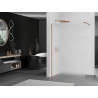 Mexen Kioto Walk-in Shower Wall 120 x 200 cm, Frosted 8 mm, Rose Gold - 800-120-101-60-30
