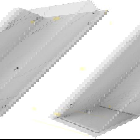 Mexen Lunar-F shower enclosure foldable left 95 x 80 cm, transparent, gold - 836-095-080-50-00-L