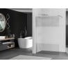 Mexen Kioto Walk-in Shower Wall 100 x 200 cm, Transparent/Frosted 8 mm, Chrome - 800-100-101-01-35